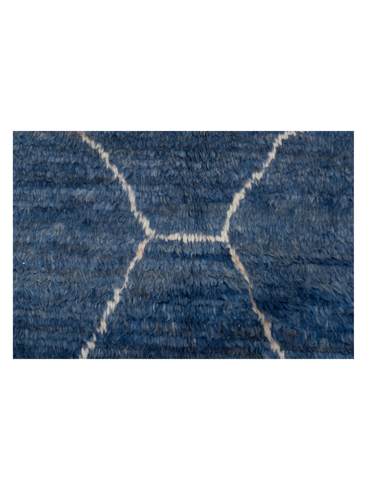 Baskra Blue Ivory 8.3x10.4 Hand Knotted Rug