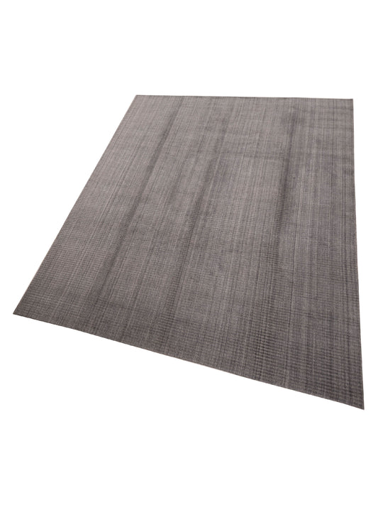 Tibarra Gray 8.11x11.10 Hand Knotted Rug
