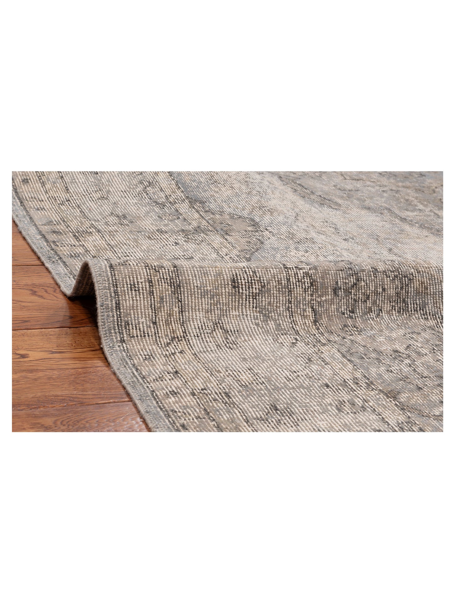 Vintage Gray 5.11x9.11 Hand Knotted Rug