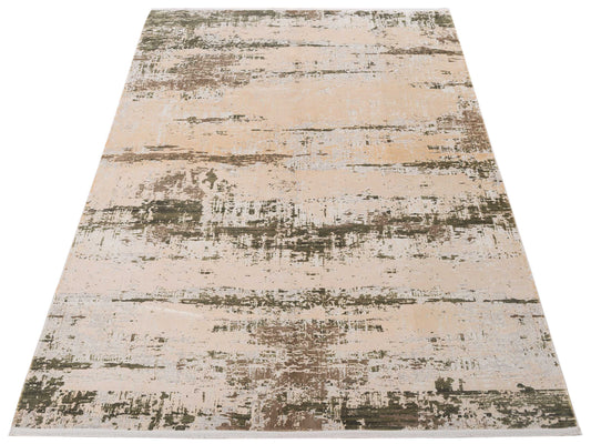 Calvera Beige Green 6.6x9.6 Machine Made Rug