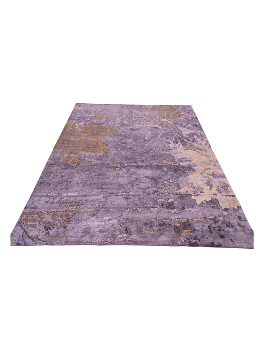 Tenzari Multi Multi 8.11x11.8 Hand Knotted Rug