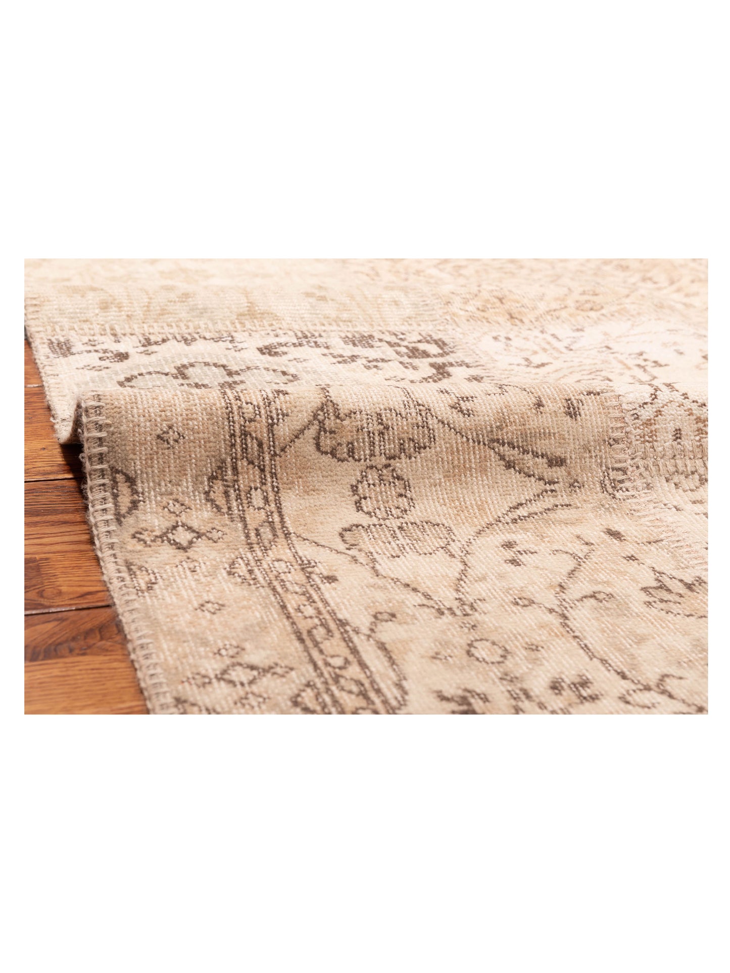Patchwork Natural 6x9 Hand Knotted Rug