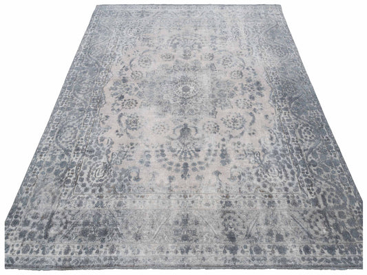 Vintage Gray 9.5x12.3 Hand Knotted Rug