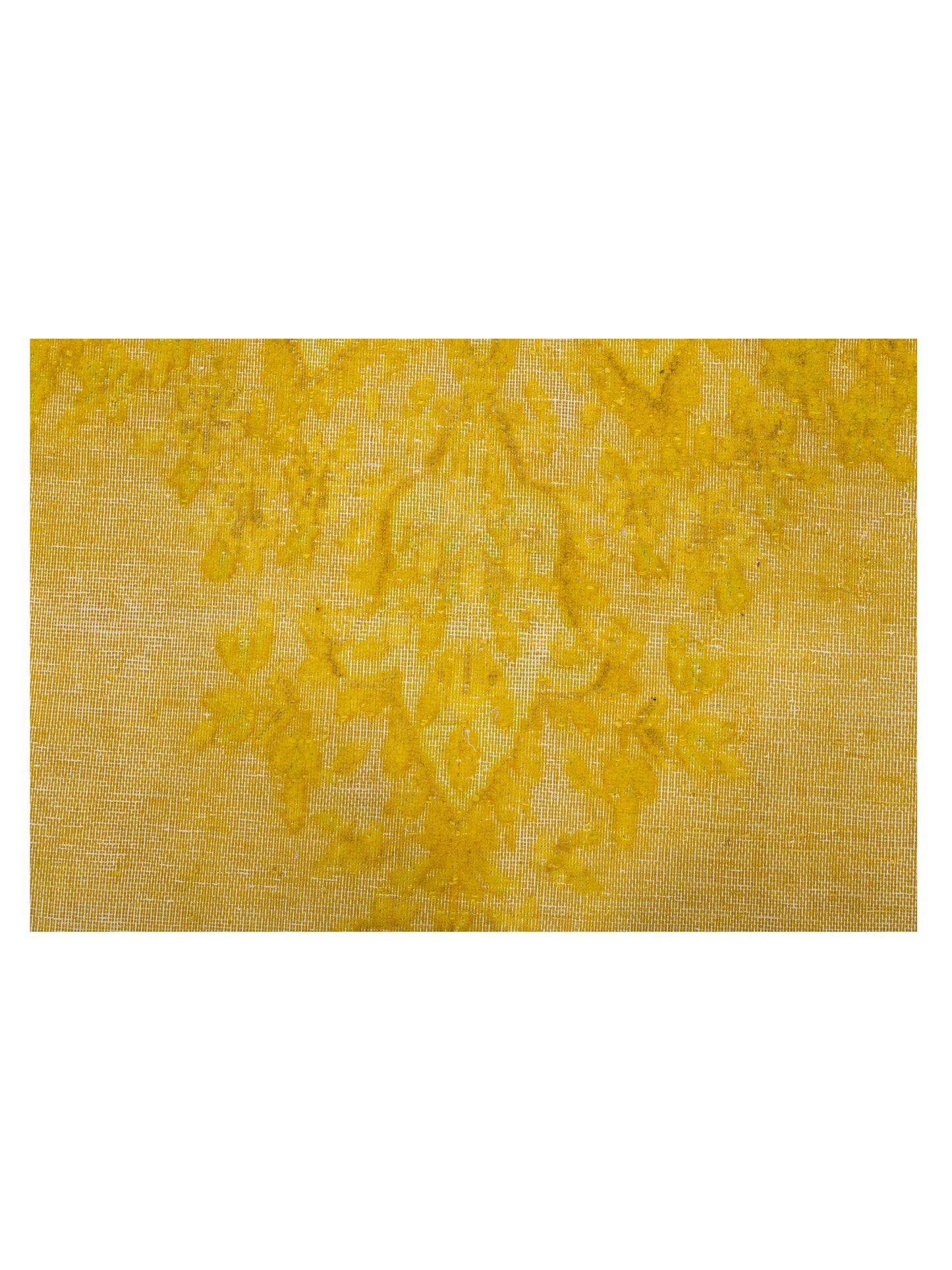 Vintage Yellow 9.4x12.9 Hand Knotted Rug