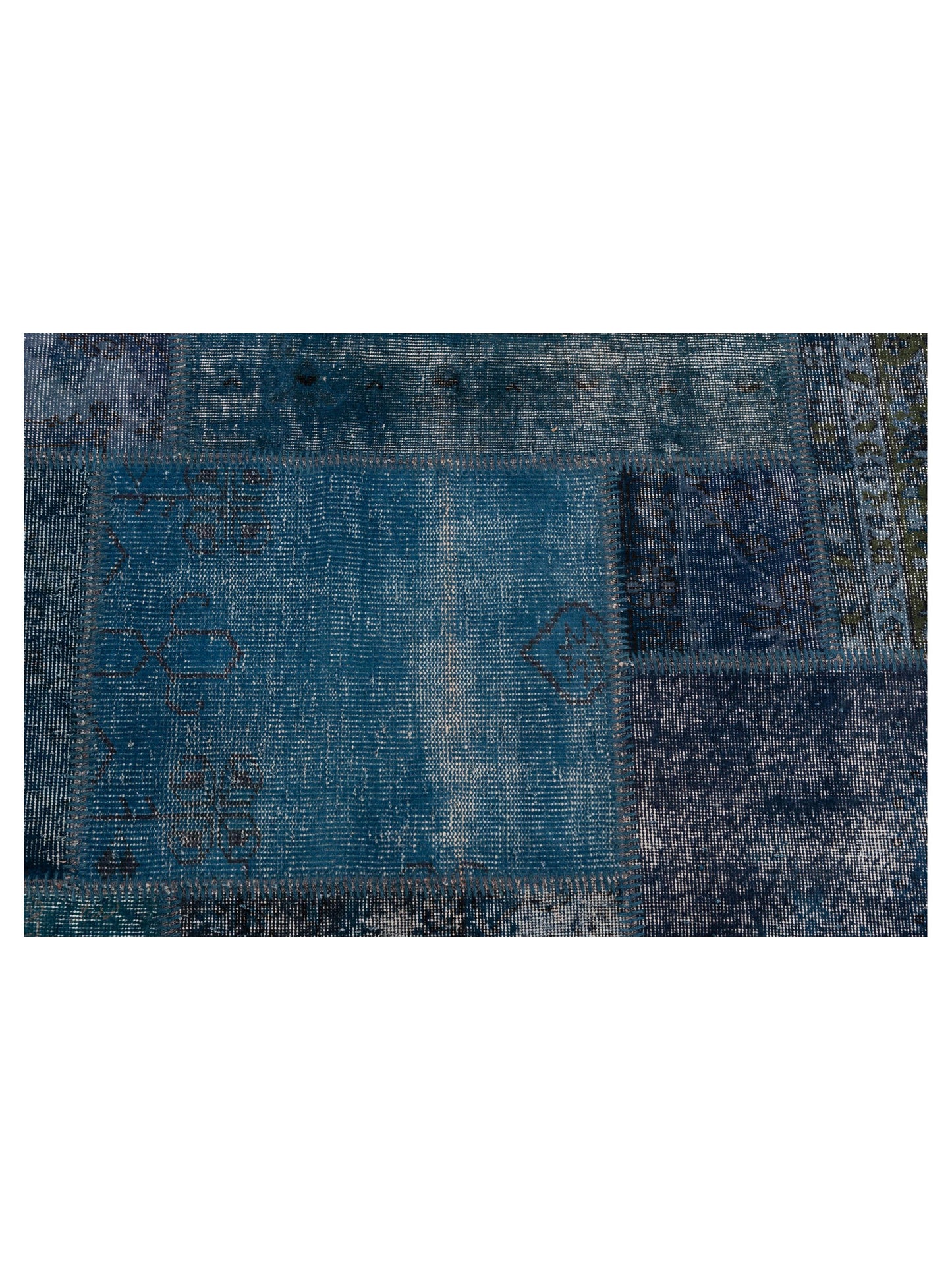 Patchwork Indigo 6x9 Hand Knotted Rug