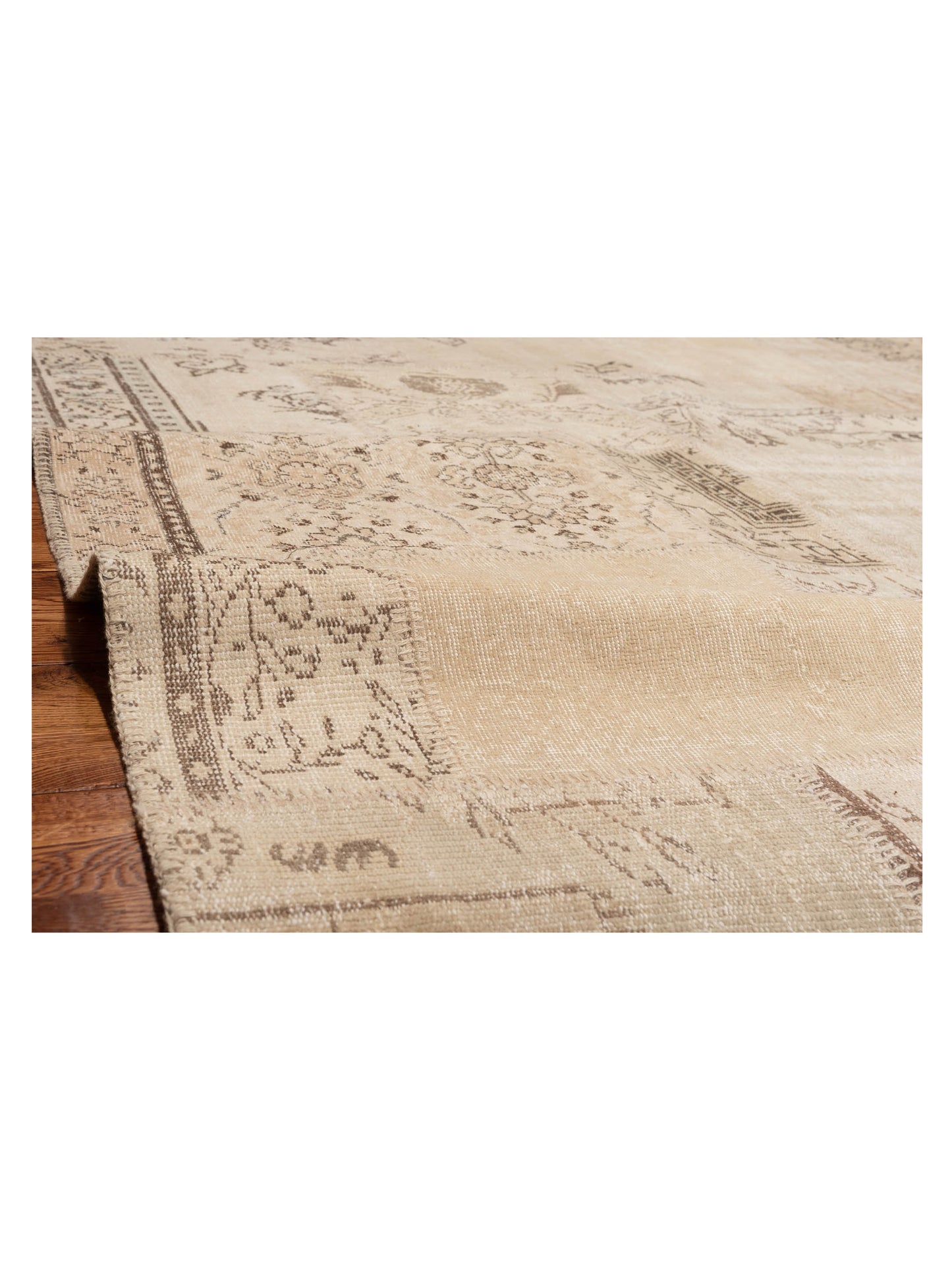 Patchwork Natural 9x12 Hand Knotted Rug