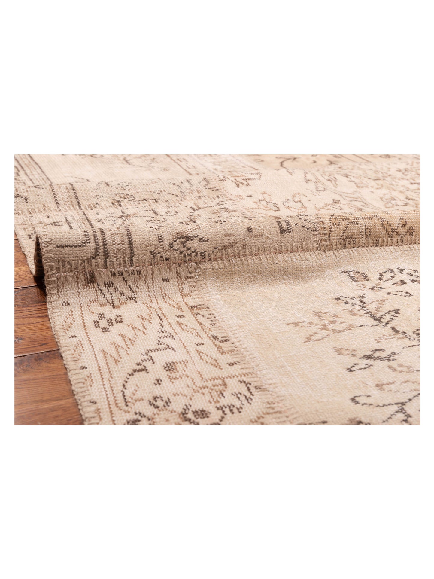 Patchwork Natural 6x9 Hand Knotted Rug