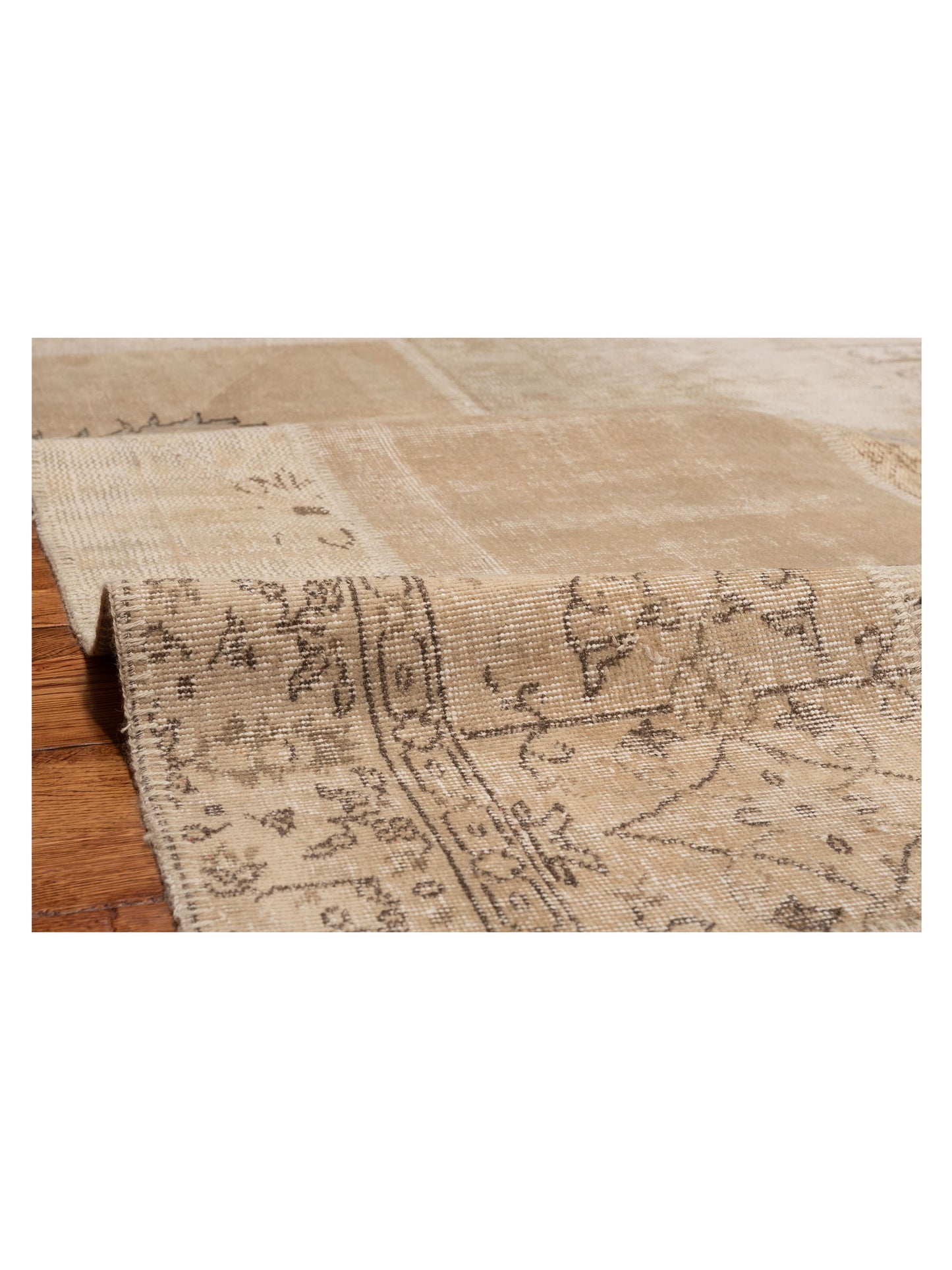Patchwork Natural 8x10 Hand Knotted Rug