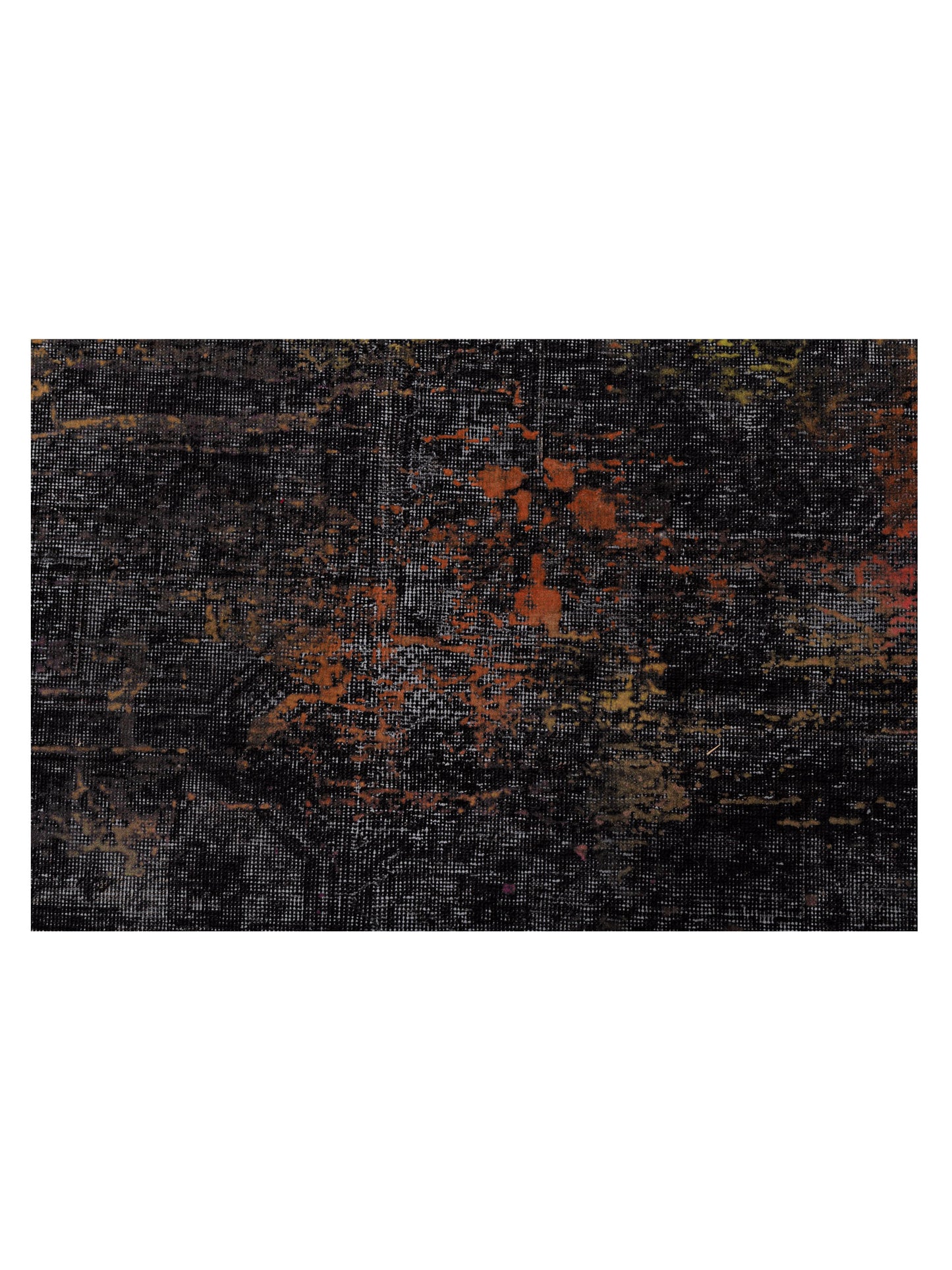 Vintage Black 8.5x13.3 Hand Knotted Rug