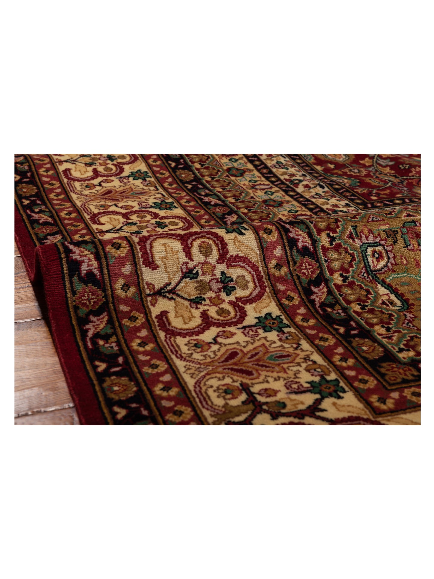 Sansira Red Ivory 8.1x9.11 Hand Knotted Rug