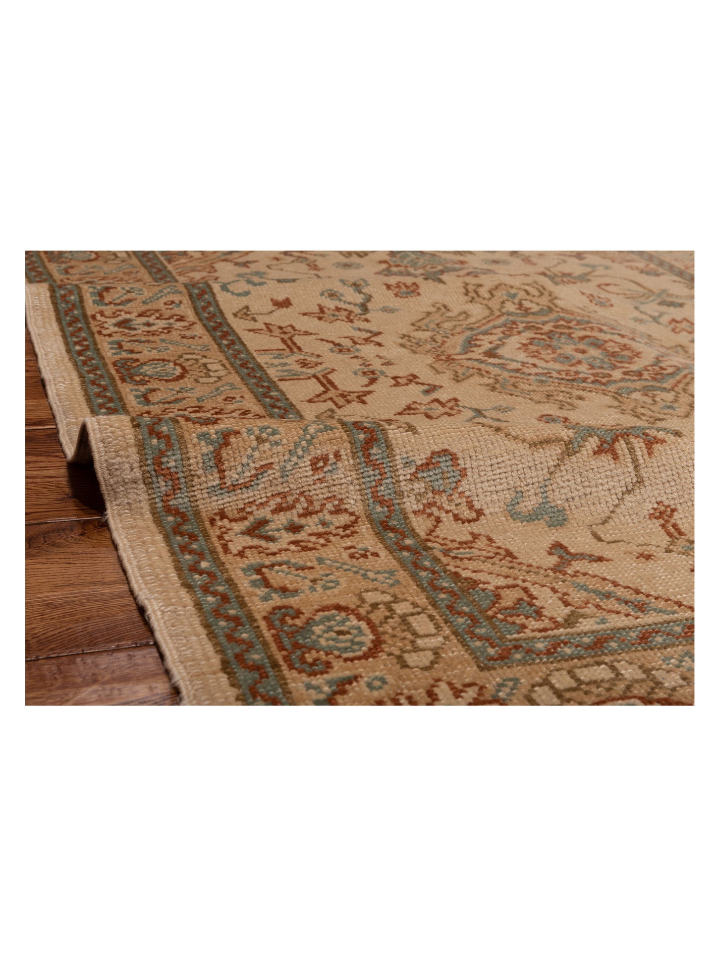 Oushak Ivory Gold 4.4x5.7 Hand Knotted Rug