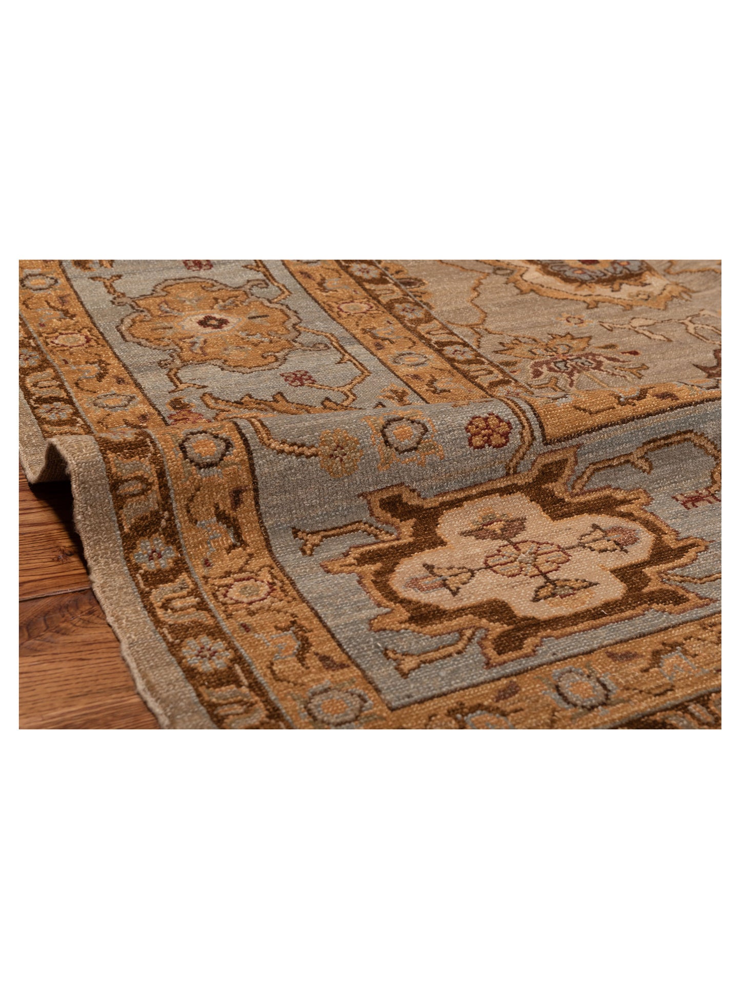 Karvian Silver Blue 9.1x11.2 Hand Knotted Rug