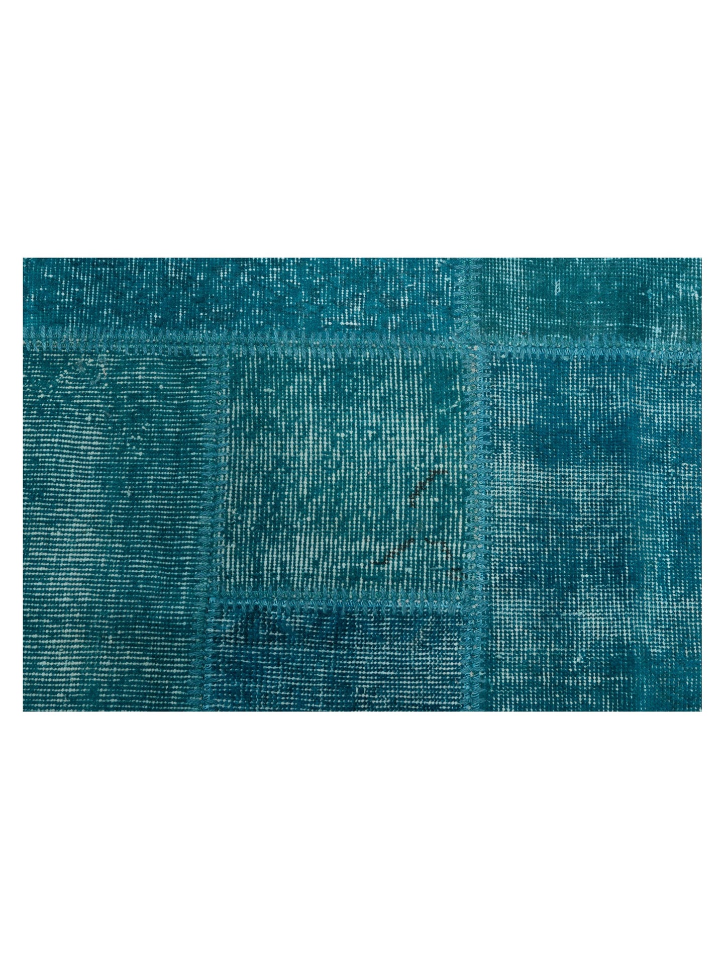 Patchwork Turquoise 9x12 Hand Knotted Rug