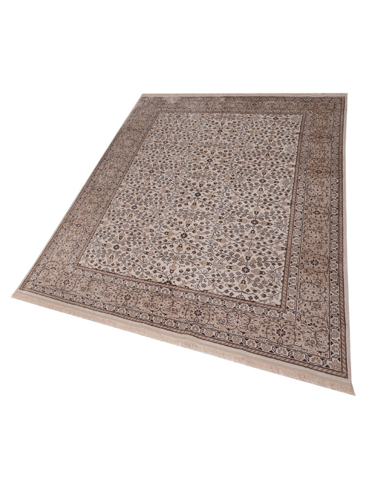 Caesarea Ivory Beige 6.7x9.6 Hand Knotted Rug