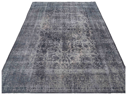 Vintage Gray 9.7x12.10 Hand Knotted Rug