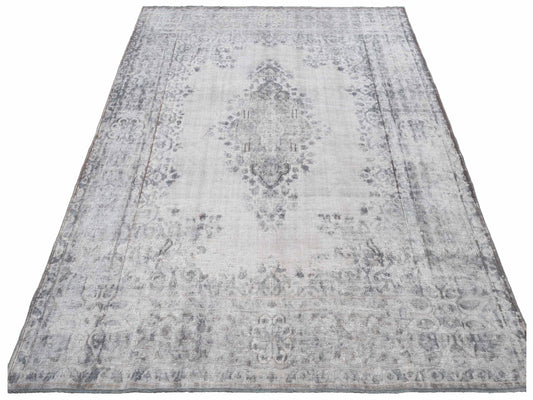 Vintage Silver 8.8x11.5 Hand Knotted Rug
