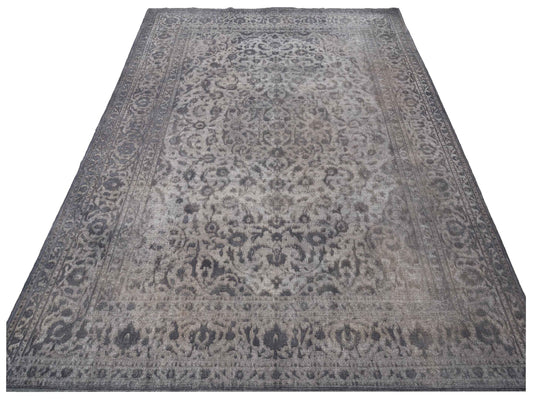 Vintage Gray 9.9x13 Hand Knotted Rug