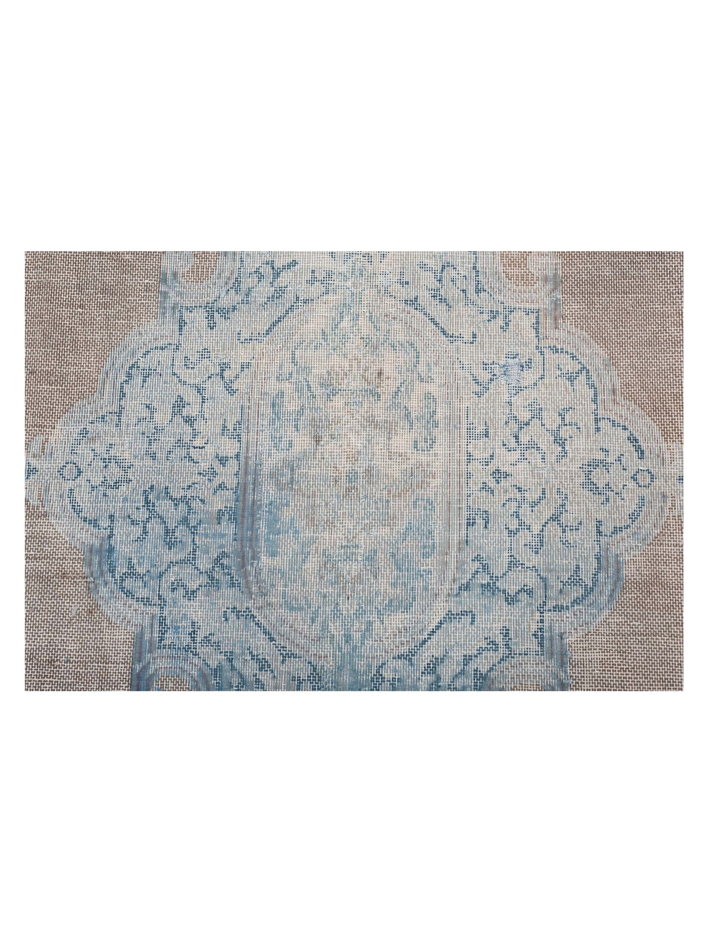 Vintage Blue Blue 9.7x13.7 Hand Knotted Rug