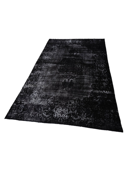 Vintage Black 11.5x16.9 Hand Knotted Rug