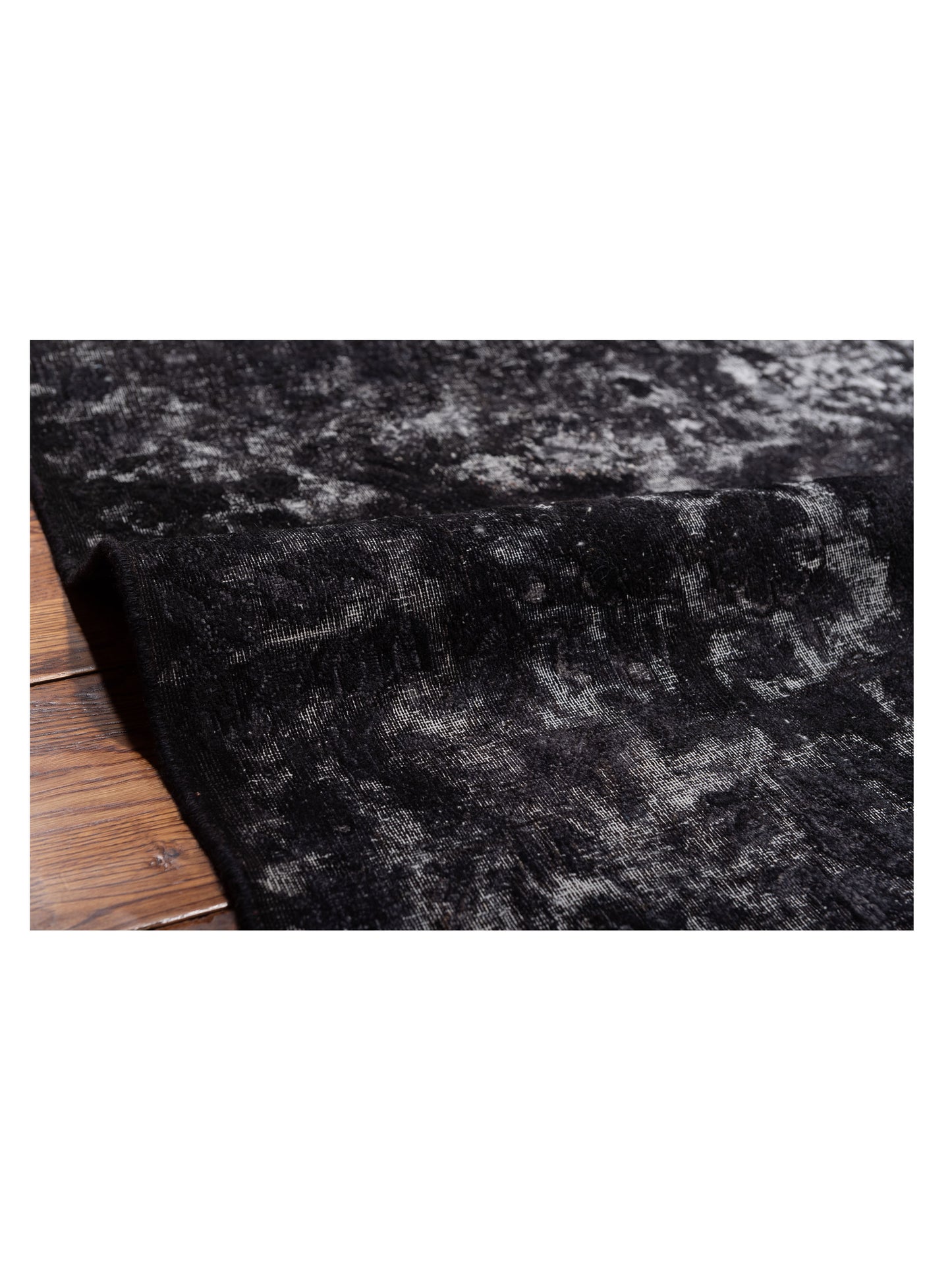 Vintage Black 11.5x16.9 Hand Knotted Rug