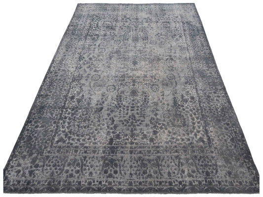 Vintage Gray 9.9x12.11 Hand Knotted Rug