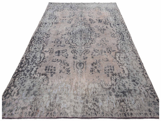 Vintage Gray 9.10x13.9 Hand Knotted Rug