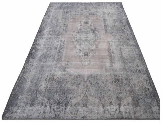 Vintage Gray 9.9x13.1 Hand Knotted Rug