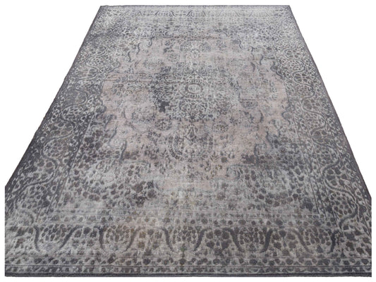 Vintage Gray 10.2x12.11 Hand Knotted Rug