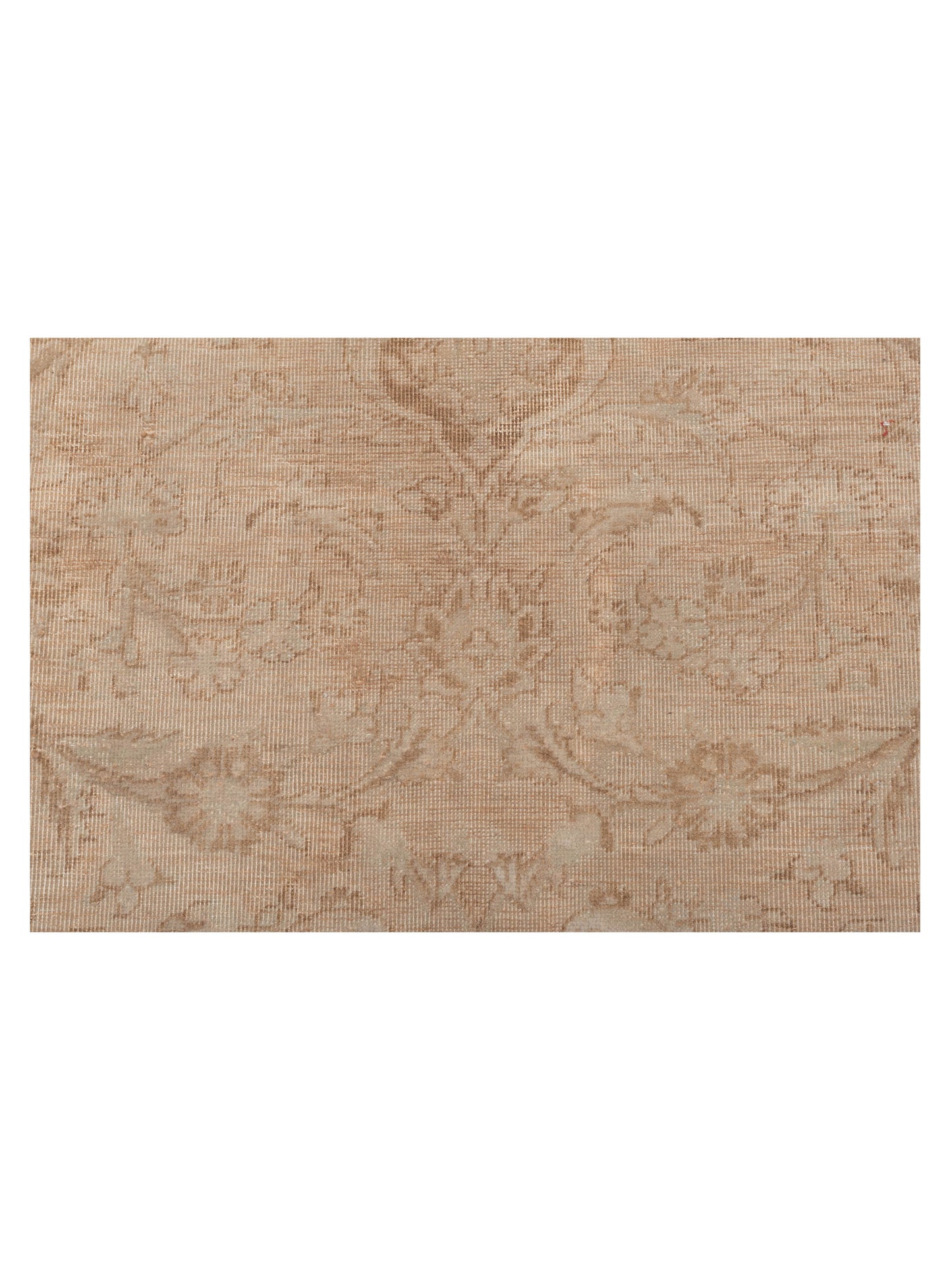 Vintage Cream Brown 9.7x13.3 Hand Knotted Rug