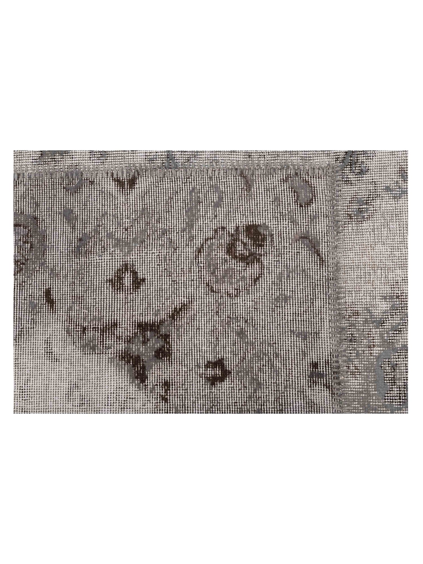 Patchwork Gray 9x12 Hand Knotted Rug