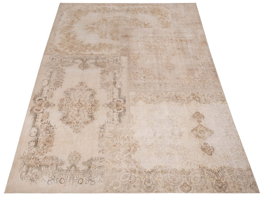 Patchwork Natural 11.6x15.6 Hand Knotted Rug
