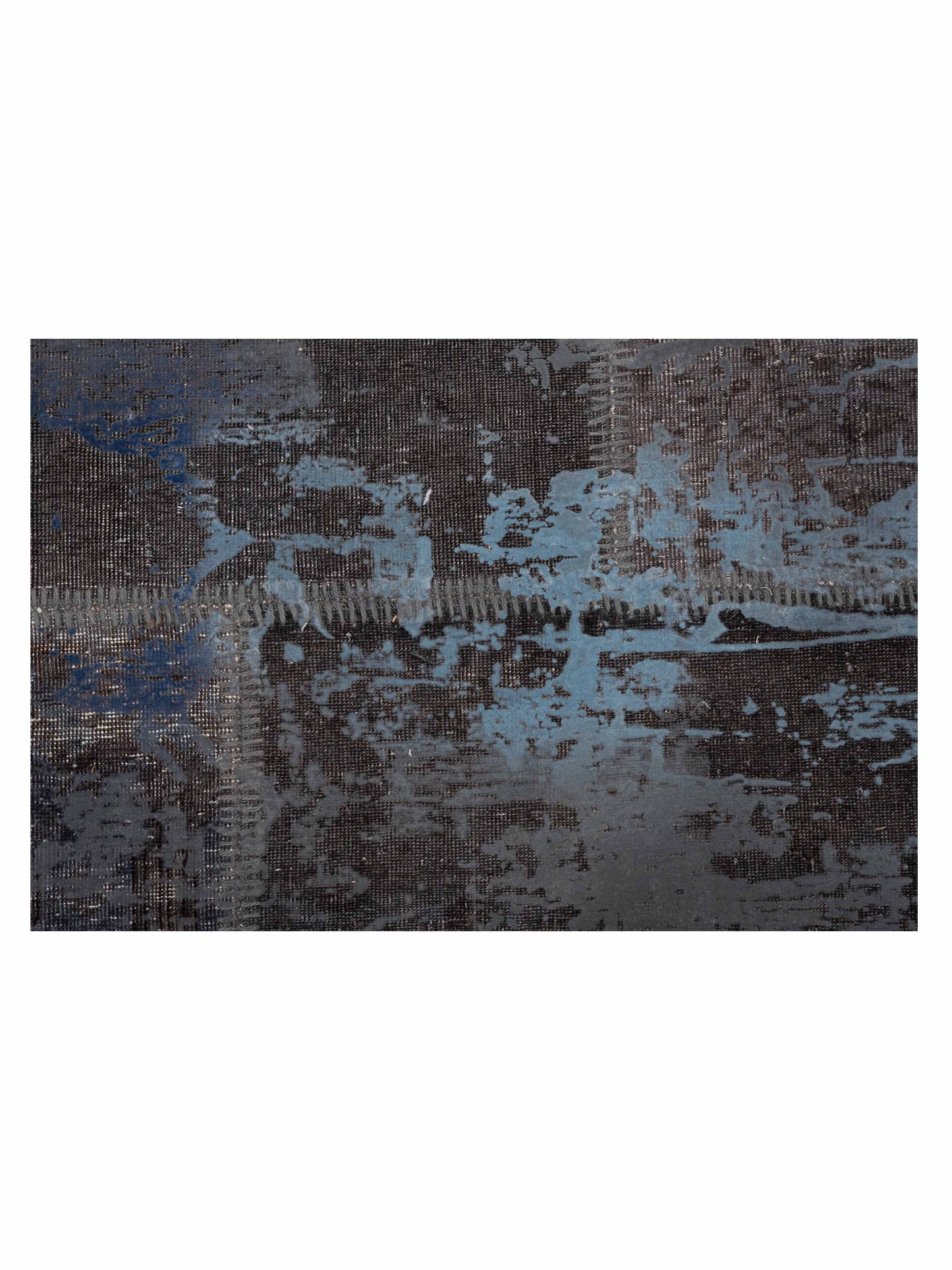Patchwork Dark Gray 9x12 Hand Knotted Rug
