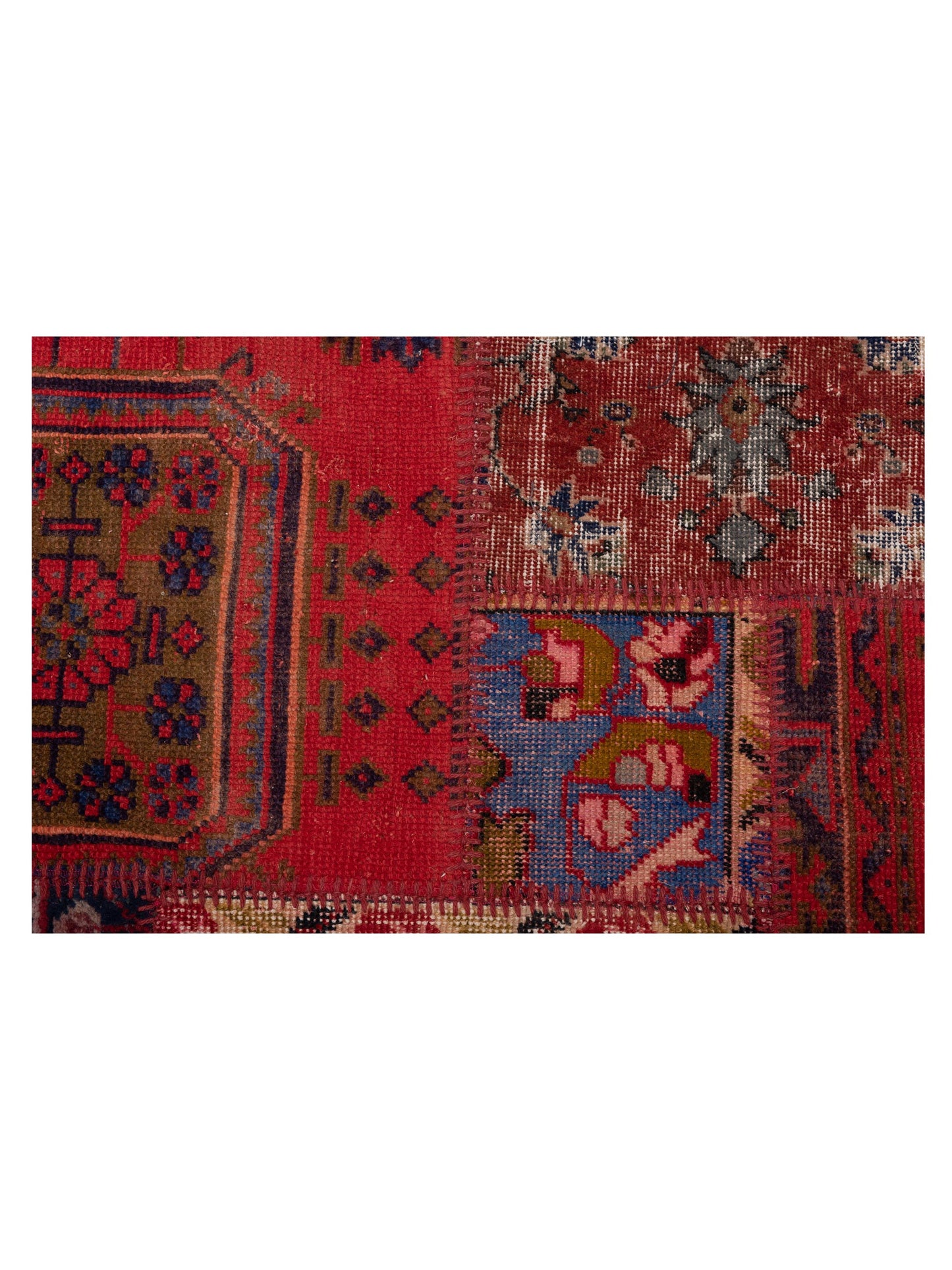 Patchwork Multi 12x17.11 Hand Knotted Rug