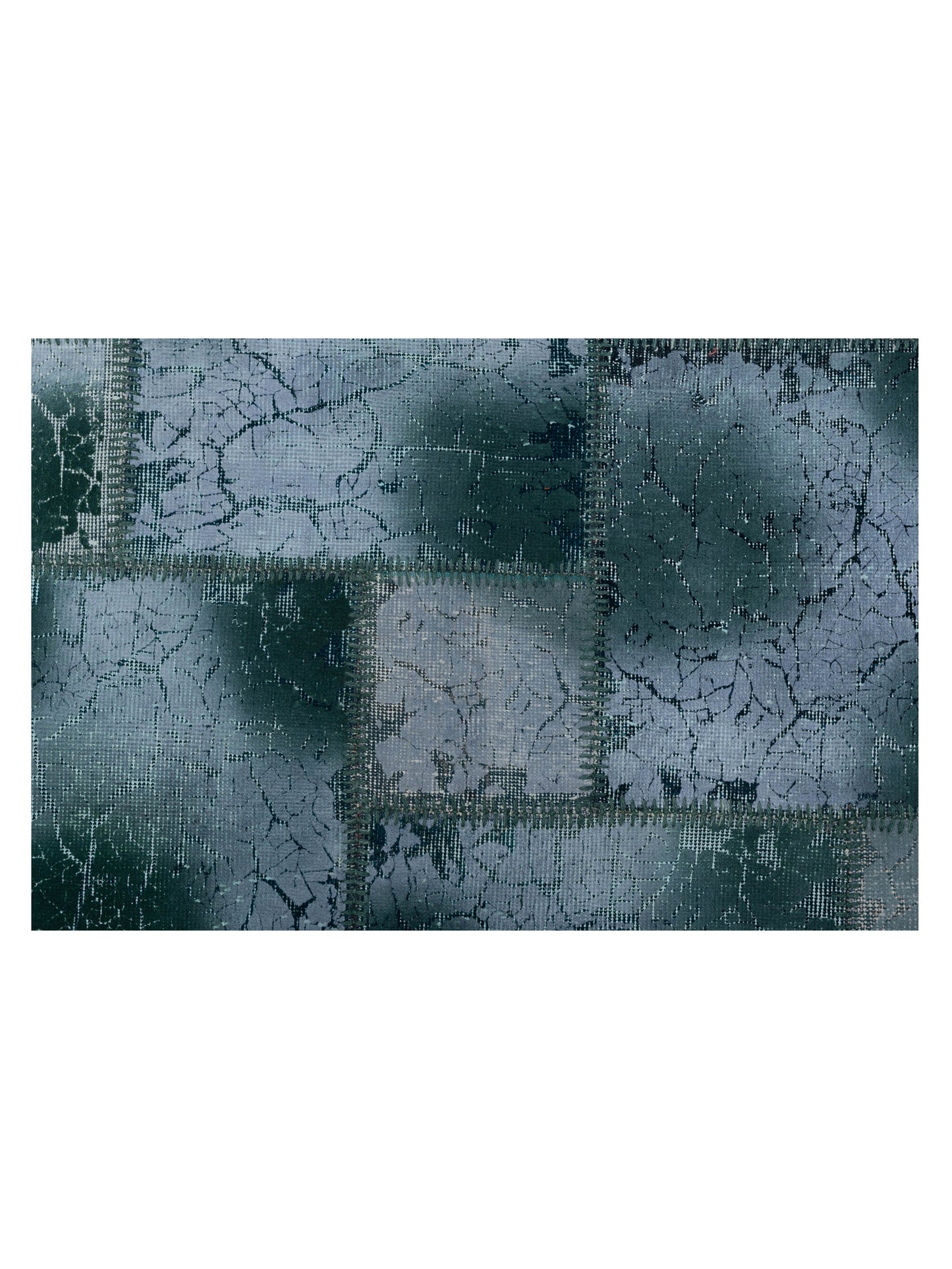 Patchwork Green 8.3x9.10 Hand Knotted Rug