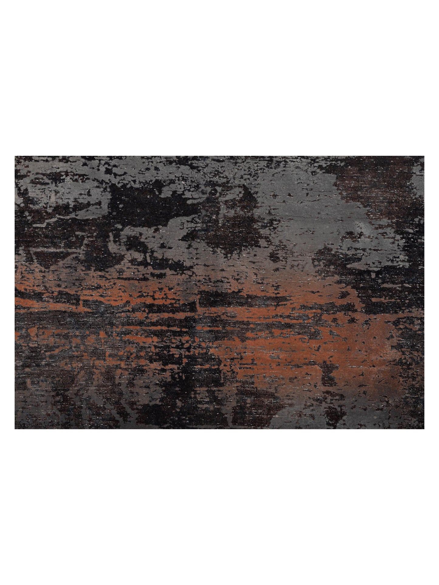 Vintage Dark Gray 9.9x13 Hand Knotted Rug