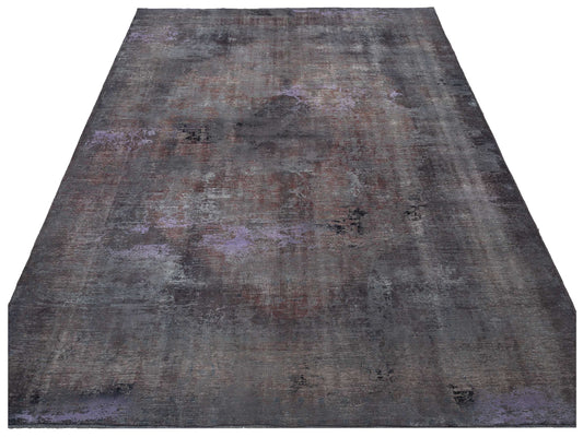 Vintage Dark Gray 9.10x12.9 Hand Knotted Rug