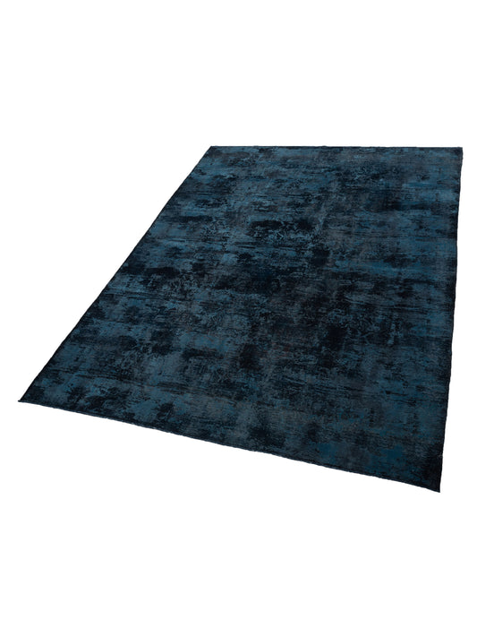 Vintage Indigo Blue 9.2x13.4 Hand Knotted Rug