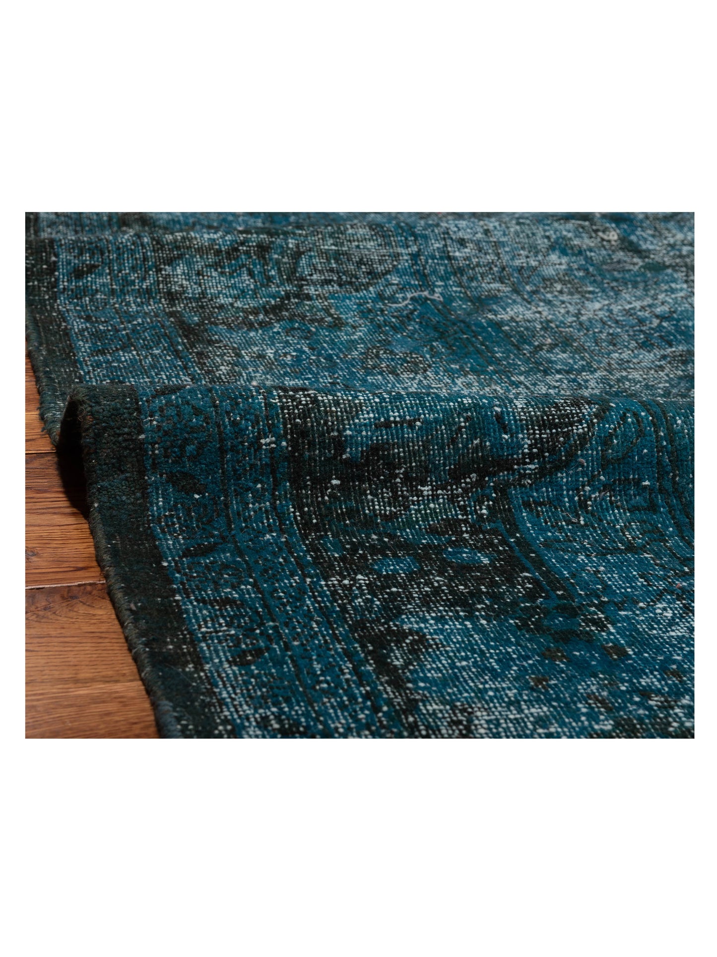 Vintage Blue 10.10x13.7 Hand Knotted Rug