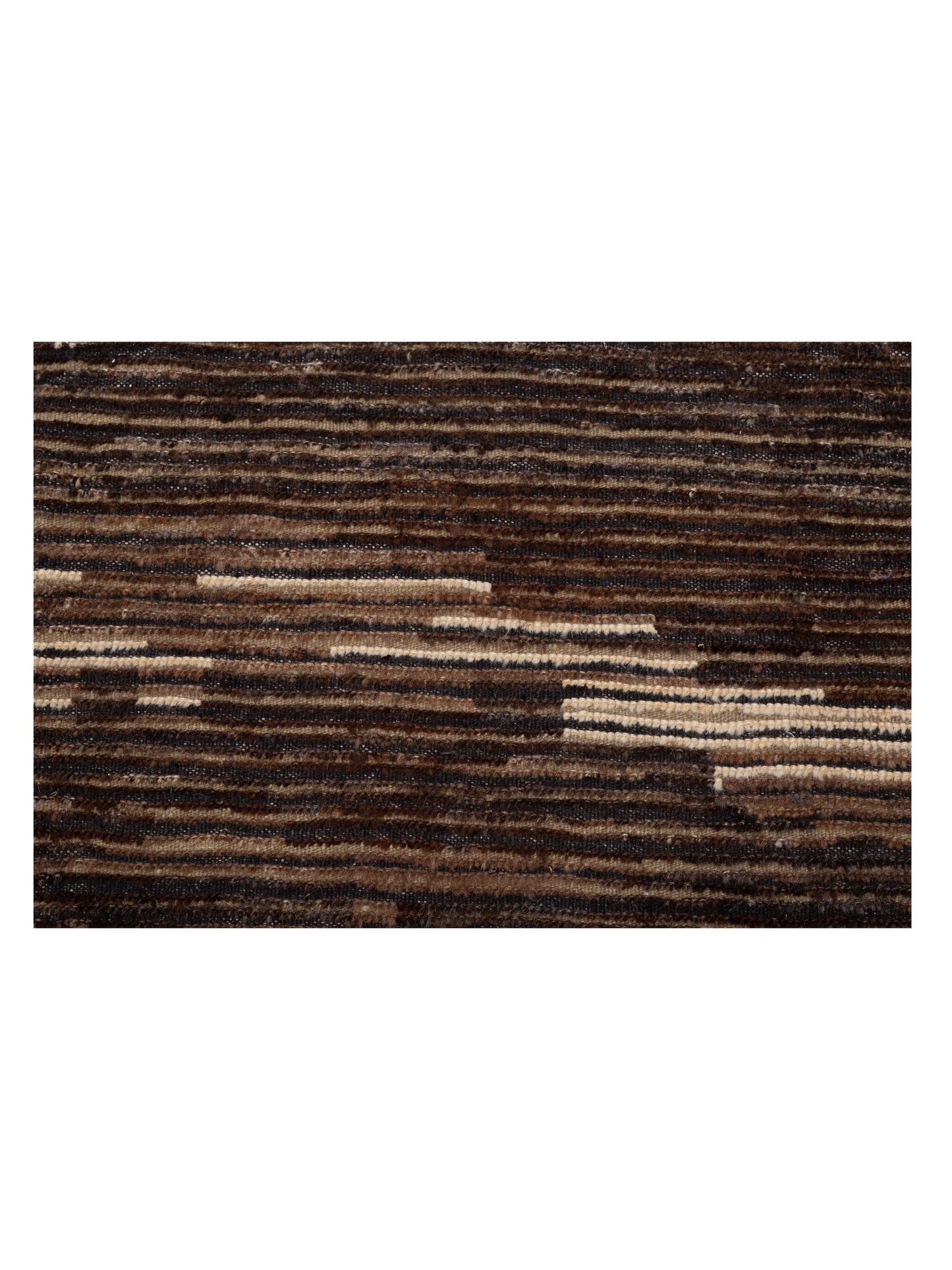 Anavera Charcoal Brown 7.10x9.10 Hand Knotted Rug