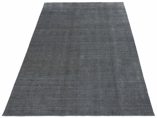 Tibarra Dark Gray 9x12 Hand Knotted Rug
