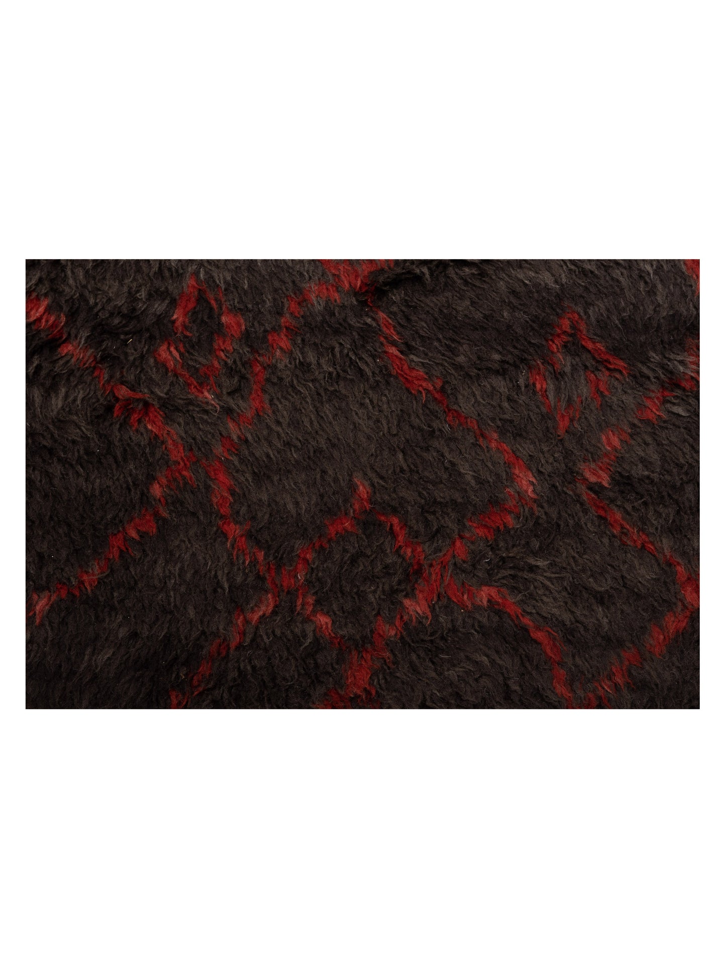 Baskra Charcoal Red 8x9.5 Hand Knotted Rug