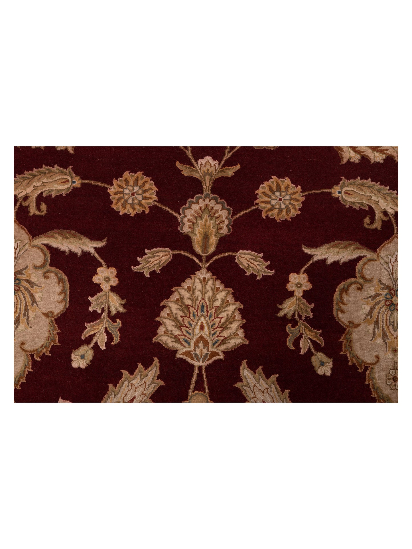 Javira Silk Red Cream 8.1x10 Hand Knotted Rug