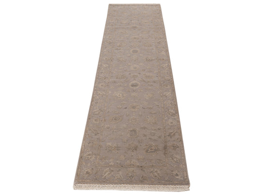 Javira Silk Gray Gray 2.7x10.2 Hand Knotted Rug