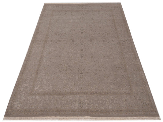 Javira Silk Silver 8x10.1 Hand Knotted Rug