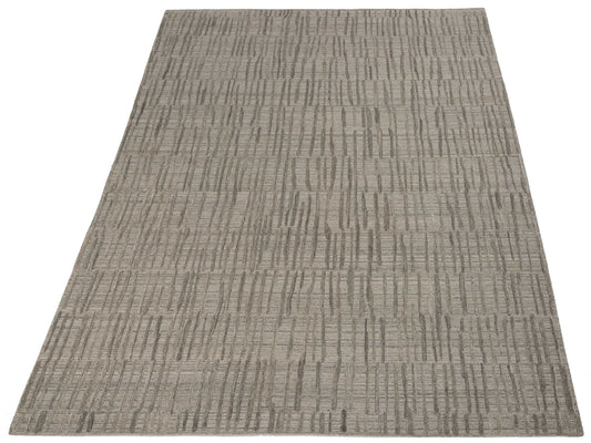 Tibarra Silver 8.11x12.1 Hand Knotted Rug