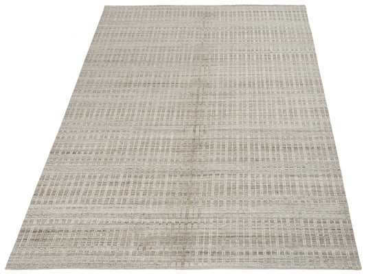 Tibarra Silver 8x9.11 Hand Knotted Rug