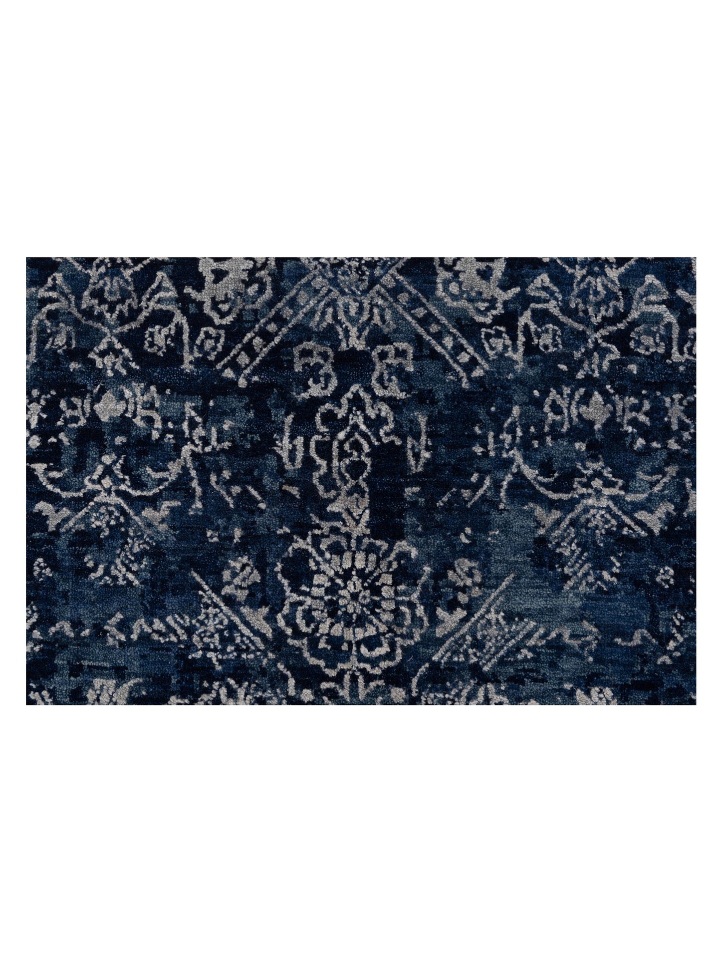 Tenzari Navy 8x9.11 Hand Knotted Rug