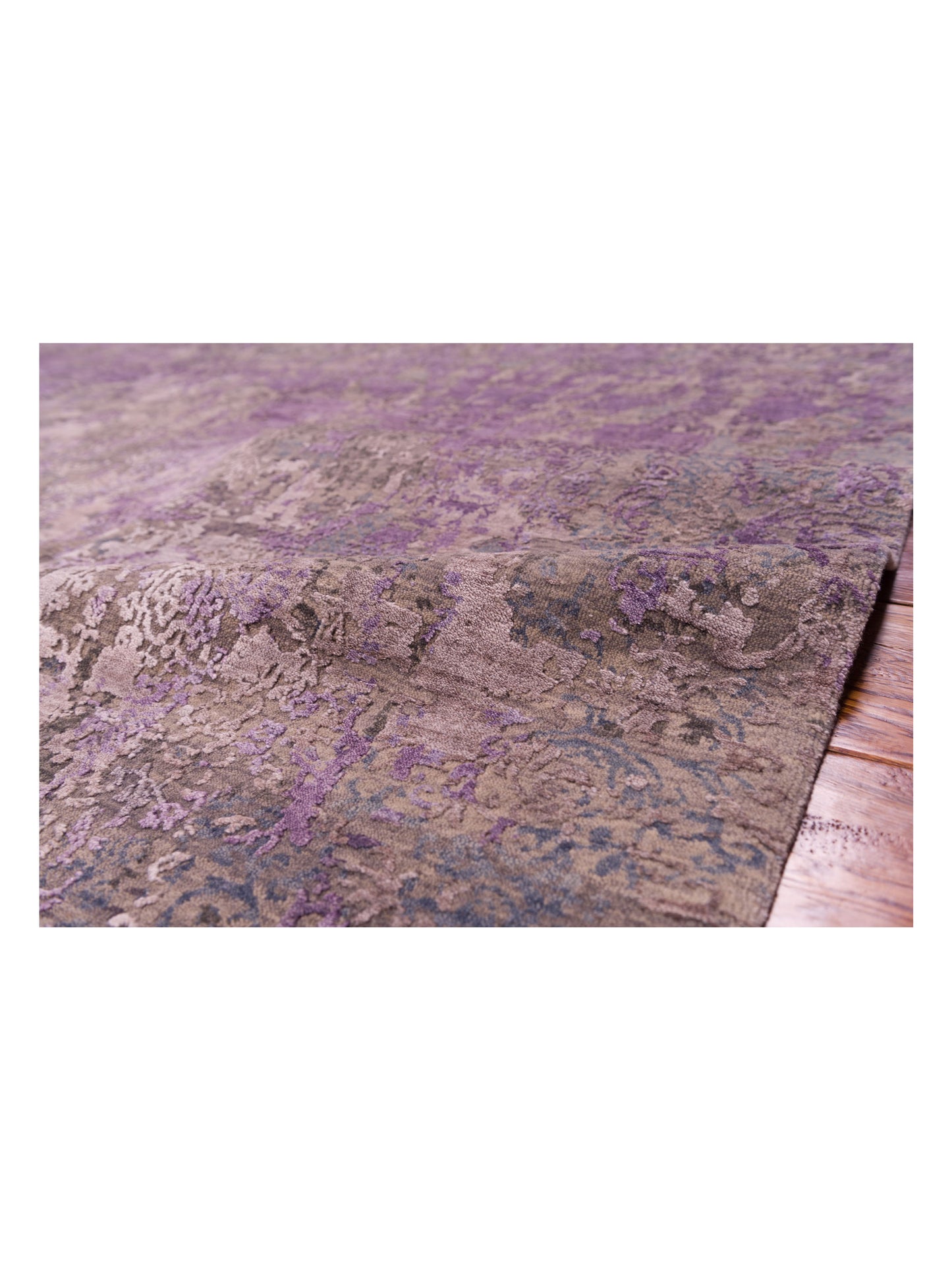 Artavia Gray Purple 9.1x12.2 Hand Knotted Rug