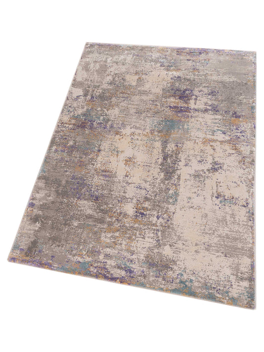 Calvera Gray Purple 3.9x6 Machine Made Rug