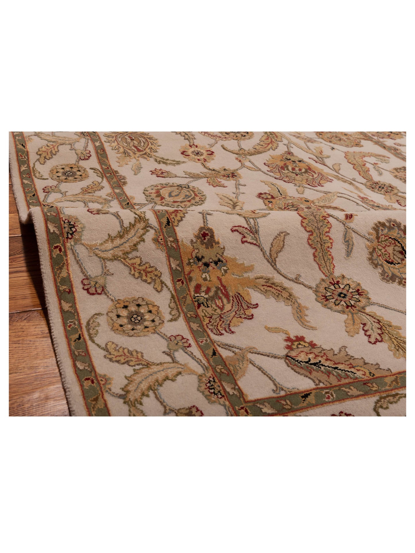 Javira Silk Ivory Ivory 4.1x6.1 Hand Knotted Rug